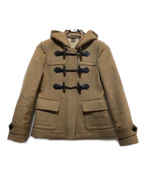 BURBERRY Short duffel coat in classic check with toggle fastenings  