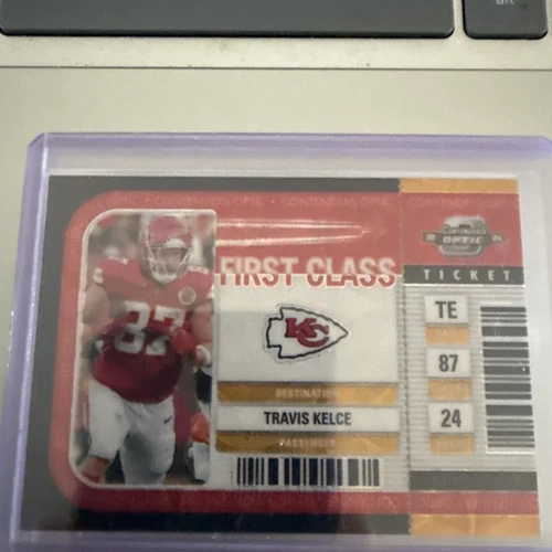 2024 Panini Contenders Optic Travis Kelce First Class Ticket Black Scope /25