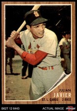 1962 Topps #118 Julian Javier Green Tint Cardinals RARE VARIATION 7 - NM