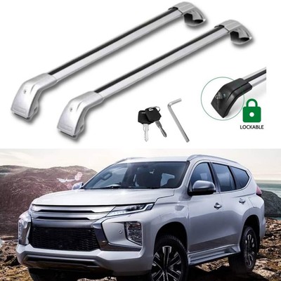 Fits For Mitsubishi Montero Sport 2016-2023 Silver Cross Bars Lockable