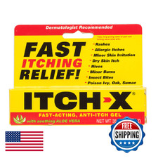 ITCH-X Fast Acting Anti-Itch Gel with Aloe Vera, 1.25oz - Pack of 4