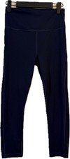 Athleta Ultimate Stash Pocket Capri Leggings XS Navy Blue b1