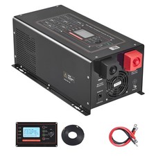 Uimoso Pure Sine Wave Inverter Charger 3000W DC 12V to AC 120V with LCD Display