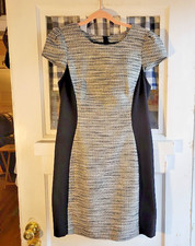 Moulinette Soeurs Anthropologie Grisaille Metallic Tweed Sheath Dress Size 12