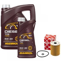 MotoröL Set 5W-30 API SN/CH-4 6 Liter + ÖLfilter FüR Chevrolet Cruze 2.0 Cdi