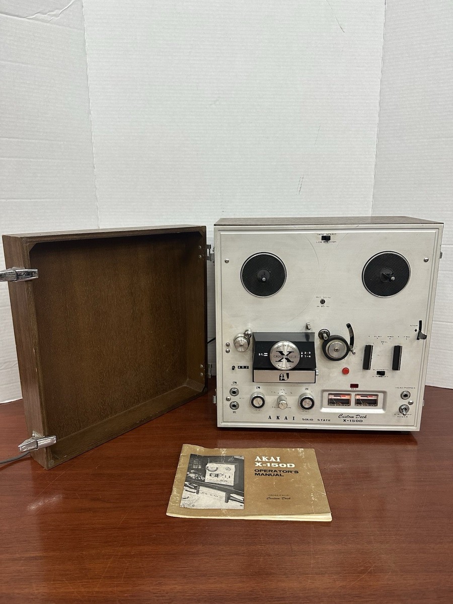 Vintage Akai X-150D Reel to Reel Tape Recorder Deck W/manual Turn