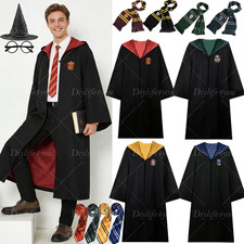 Harry Potter Kostüm Robe Mantel Umhang Krawatte Gryffindor Slytherin Karneval DE