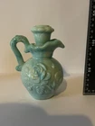 Rare Vintage Avon Jadeite Green Swirl Milk Glass Floral Rose Decanter Retro Era