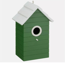 Bird House Wooden Garden Fence Bird Feeder Green Beach Hut House