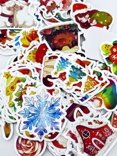 Christmas Stickers for Kids 100pcs NEW Seasonal Holiday Assorted Designs