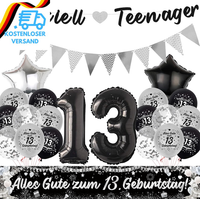 Offiziell Teenager 13. Geburtstag Deko Ballons - 13 Geburtstagsdeko Luftballons