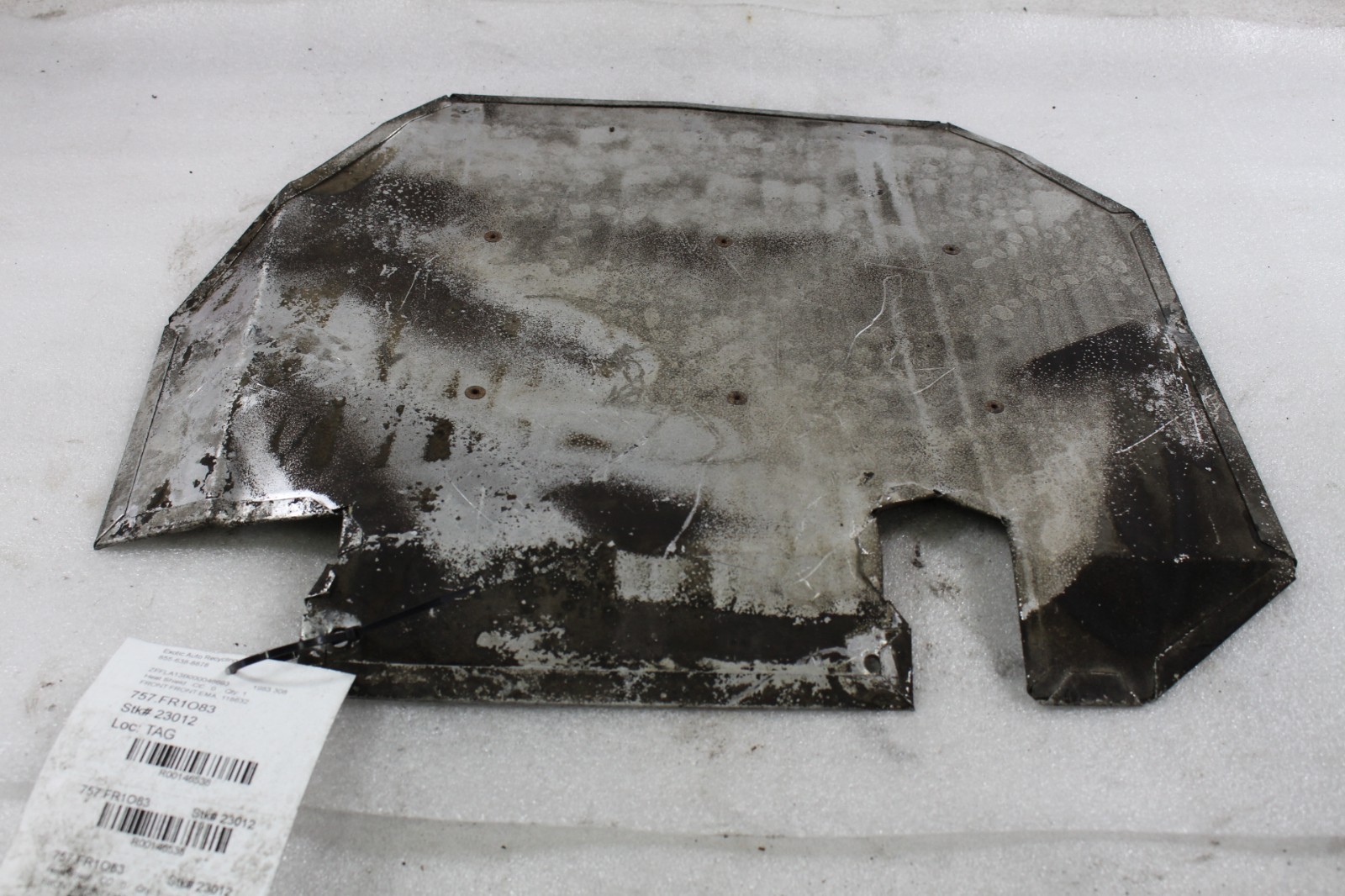 Ferrari 308, Front Exhaust Heat Shield, Burn Dmg, Used, P/N 118632