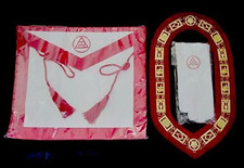 Masonic Regalia Set Royal Arch Apron Collar Gloves Pair Handmade-B2B
