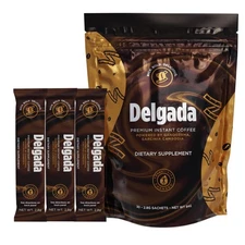Delgada Instant Coffee -Premium Garcinia Cambogia and Ganoderma, Rich Bold Taste