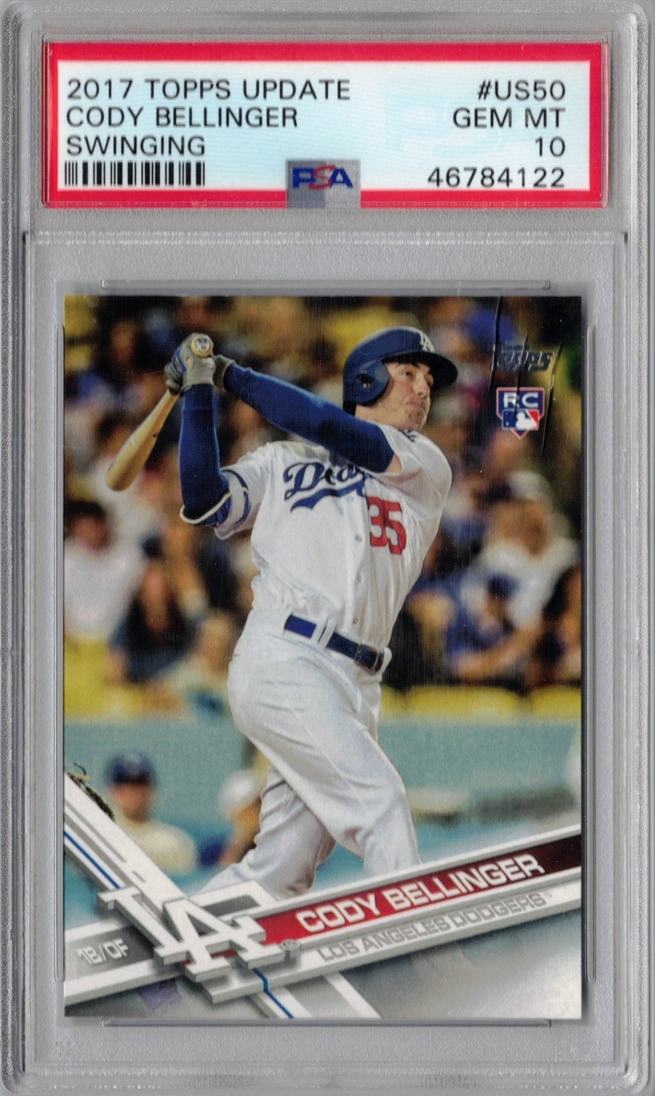 2017 Topps Update Baseball #US50 Cody Bellinger Rookie Card RC Graded PSA 10