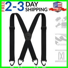 X Back Hidden Suspender 1.5 Inches Under Clothing Heavy Duty Work Suspenders ...
