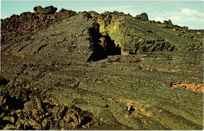 #ad Craters of the Moon National Monument Idaho Pressure Ridge Postcard Unposted $3.51
