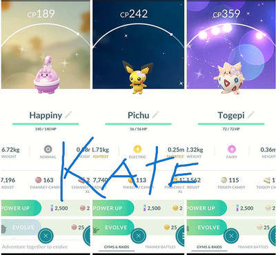  Shiny Pichu, Togepi, Happiny Flower Crown Spring Marathon 2026   - P T C
