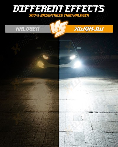 9005 9005 H11 LED Headlights High Low Beam + Fog Lights Bulbs Kit White - Picture 14 of 17