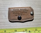 Vintage Kinney Motors Brooklyn NY Ford Advertising Leather Keychain
