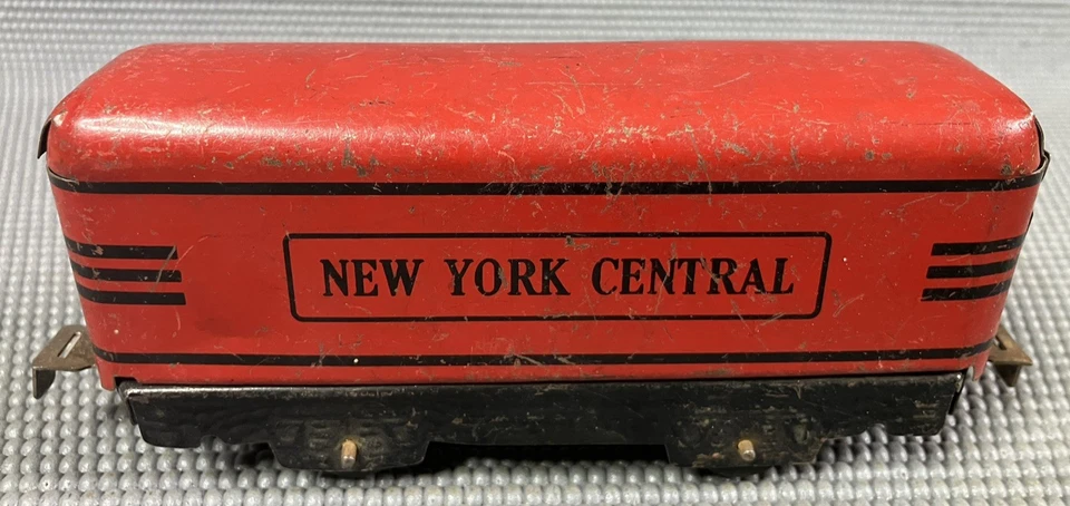 Marx O Gauge New York Central Box Car Tin Litho Vintage 1950’s Rare 6” Long - Image 4 of 4