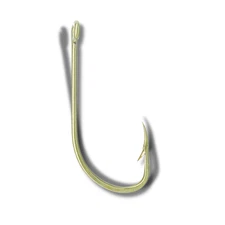 10-pack Mustad Bronze Long-Shank Hooks Classic Beak Hook, Bronze, Size 1