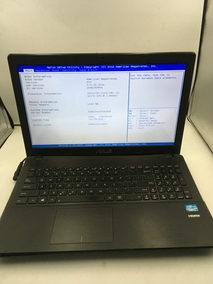 ASUS F551C NOTEBOOK - BOOTS TO BIOS - INTEL I3 3217U - 6GB RAM - NO OS - READ-BB