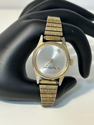 Rare Vintage Expansion Watch John Robert Powers Signature, Initials Second Hand
