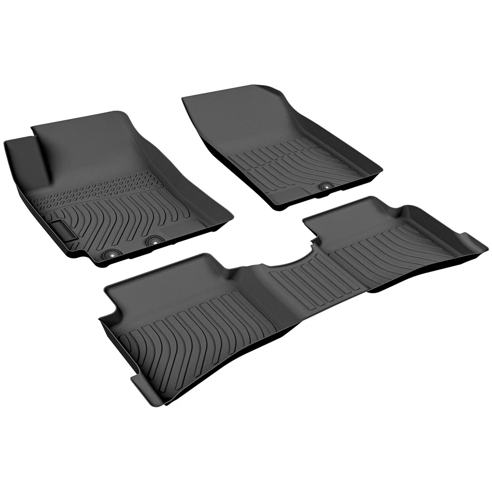 Alfombrillas de goma 3D TPE para todo tipo de clima 3 piezas forros alfombras para Kia Rio 2018-2023 Foto 2 de 4