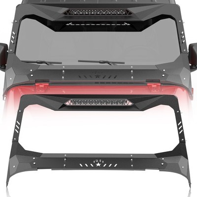 Mad Max Windshield Frame Cover Visor Cowl Fit Jeep Wrangler JL 18-25 & Gladiator