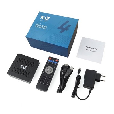 TOX4 Android 13 TV Box 4GB 32GB RK3528 WLAN 1000M LAN BT5.0 4K H.265