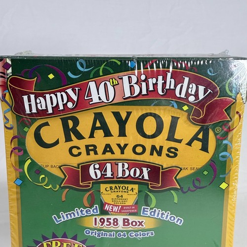Crayola 40th Anniversary 64 Box 1958 Limited Edition Factory Sealed 1998 Vintage - Picture 3 of 7