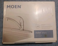 Moen 87603 Adler Single Handle Kitchen Faucet Chrome Finish New Sealed