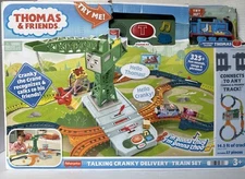 Thomas & Friends Motorized Train Set Talking Cranky Delivery Set NIB 27 Pieces