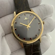 Jaeger LeCoultre 10k Gold Filled 34mm Case Mechanical Men’s Wristwatch-  Running