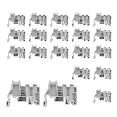 20 Stück DIN Rail end Screw Clamp Terminal Block, DIN Schiene Fixierung Terminal