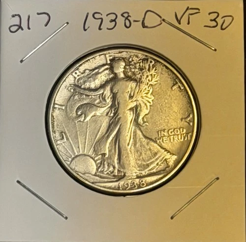 1938-D VF Walking Liberty Half Dollar