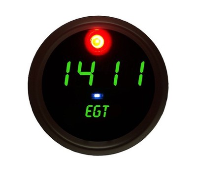 Intellitronix Exhaust Gas Temperature Programmable Gauge in Black Bezel Green