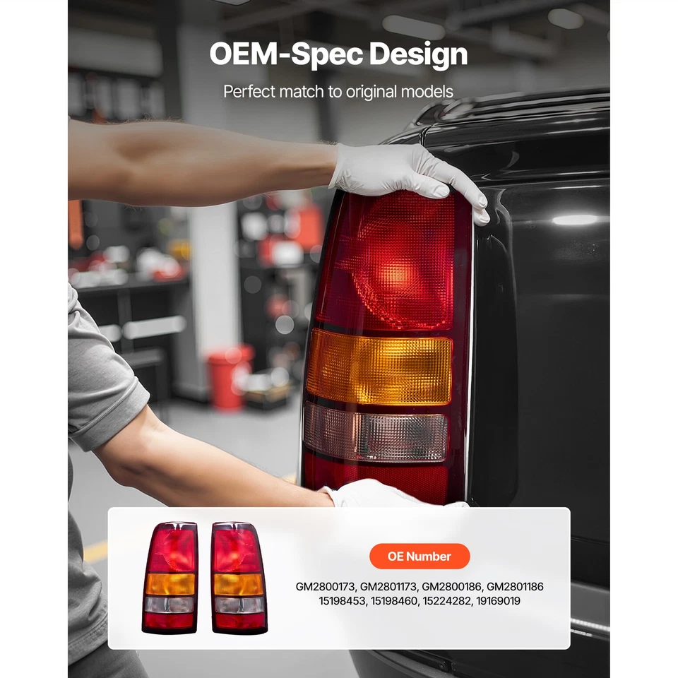 Pair Tail Lights Rear Barke Lamps For 1999-2006 GMC Sierra 1500 2500 Truck LH+RH - Image 3 of 4