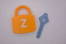 Lakeshore Alphabet Learning Locks, Replacement Letter Z Lock and Key