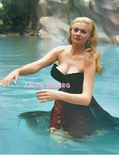 ANITA EKBERG #84 BEAUTIFUL COLORIZED PHOTO 11 X 8.5 SHIPS FREE