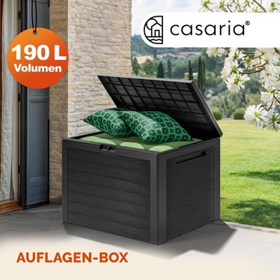 CASARIA® Gartenbox Auflagenbox Griffe Verschlussvorrichtung Garten Box Farbwahl