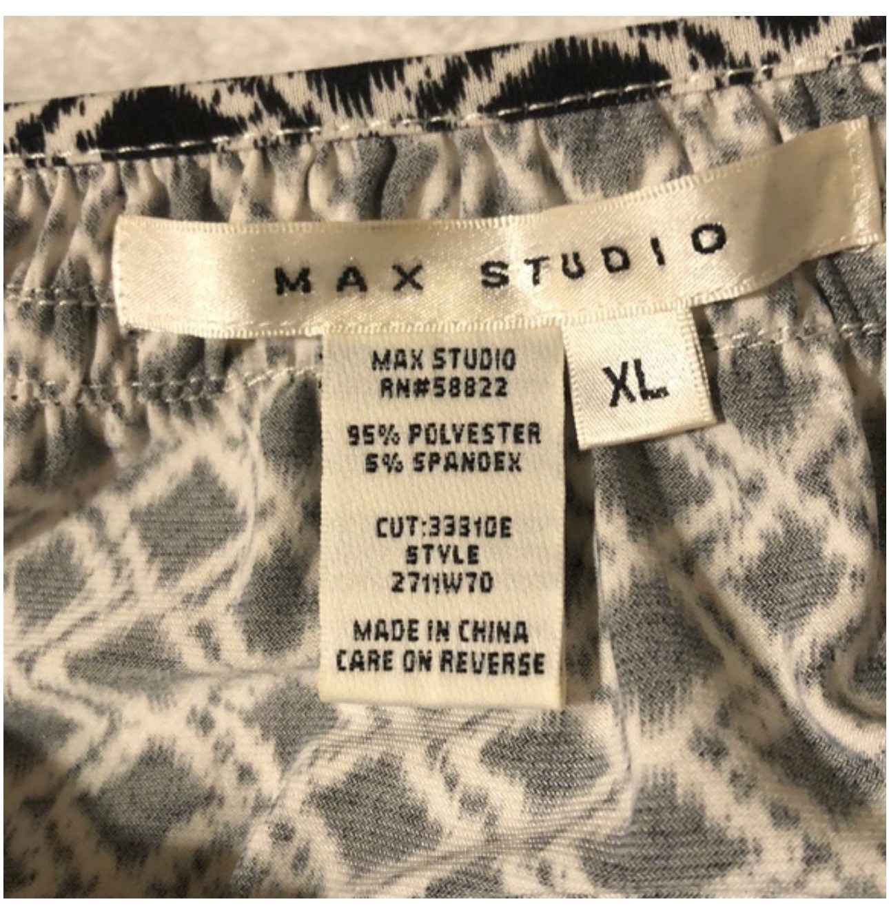 Max Studio Tank Patterned Sleeveless Gathered Blo… - image 3