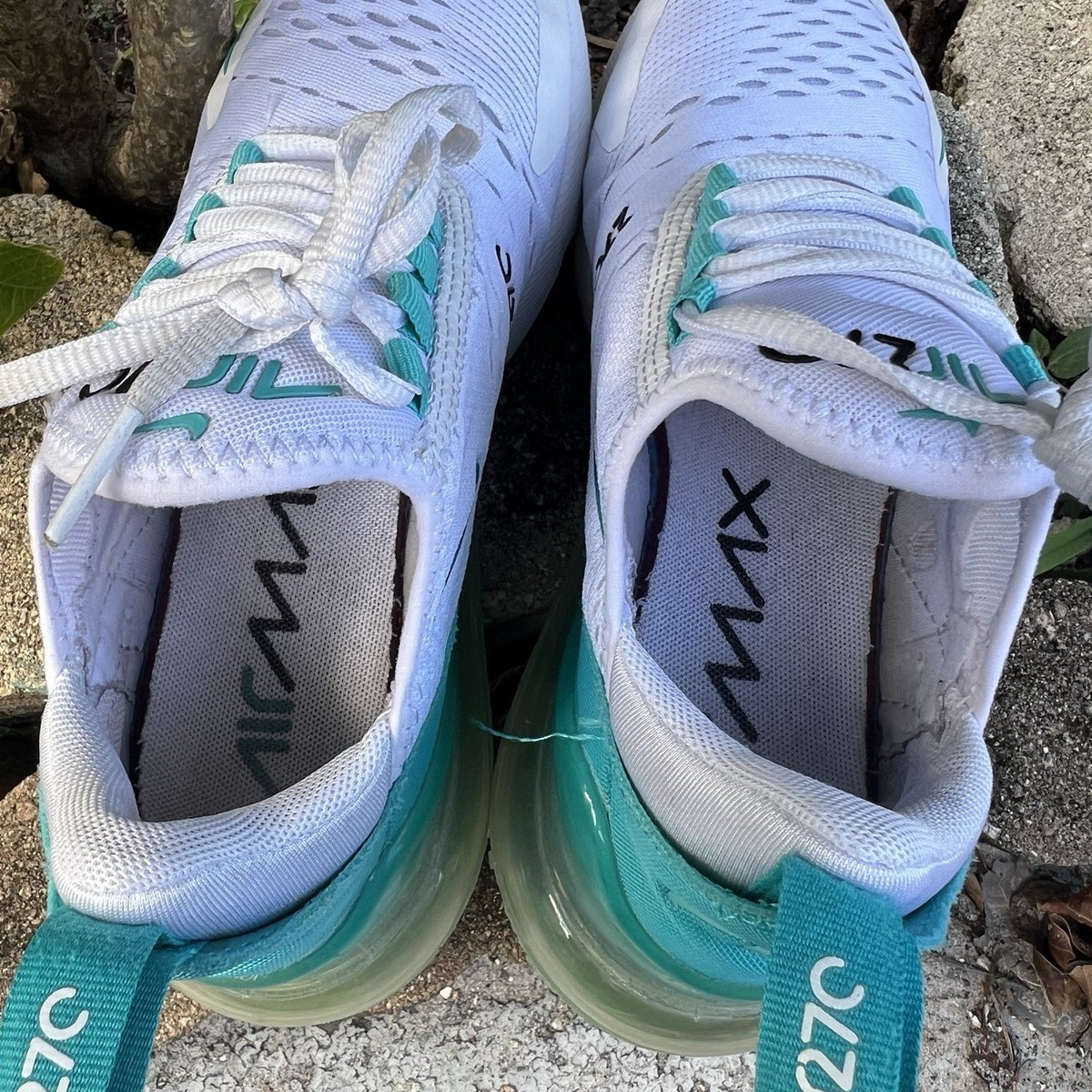 Nike Air Max 270 White Dusty Cactus Sneakers Women Sz 6 Rare