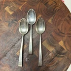 3 Towle Craftsman Art Deco Sterling Silver 5 7/8" Teaspoons 102 Grams