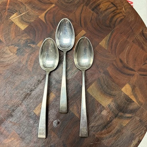 3 Towle Craftsman Art Deco Sterling Silver 5 7/8" Teaspoons 102 Grams