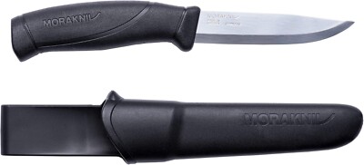 *1-Set* Morakniv Companion Stainless Steel 8.6  Fixed Knife Black 12141