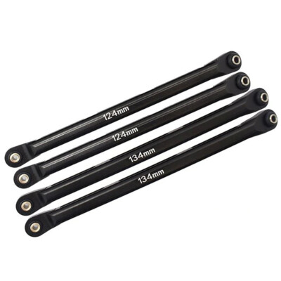 GPM Alum Front Upper & Lower Chassis Links Parts Tree Black : Axial 1/10 RBX10