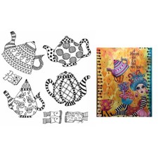 Cakes Tea Girls Fancy Party Clear Stamps Rubber DIY Scrapbooking Embossing Craft