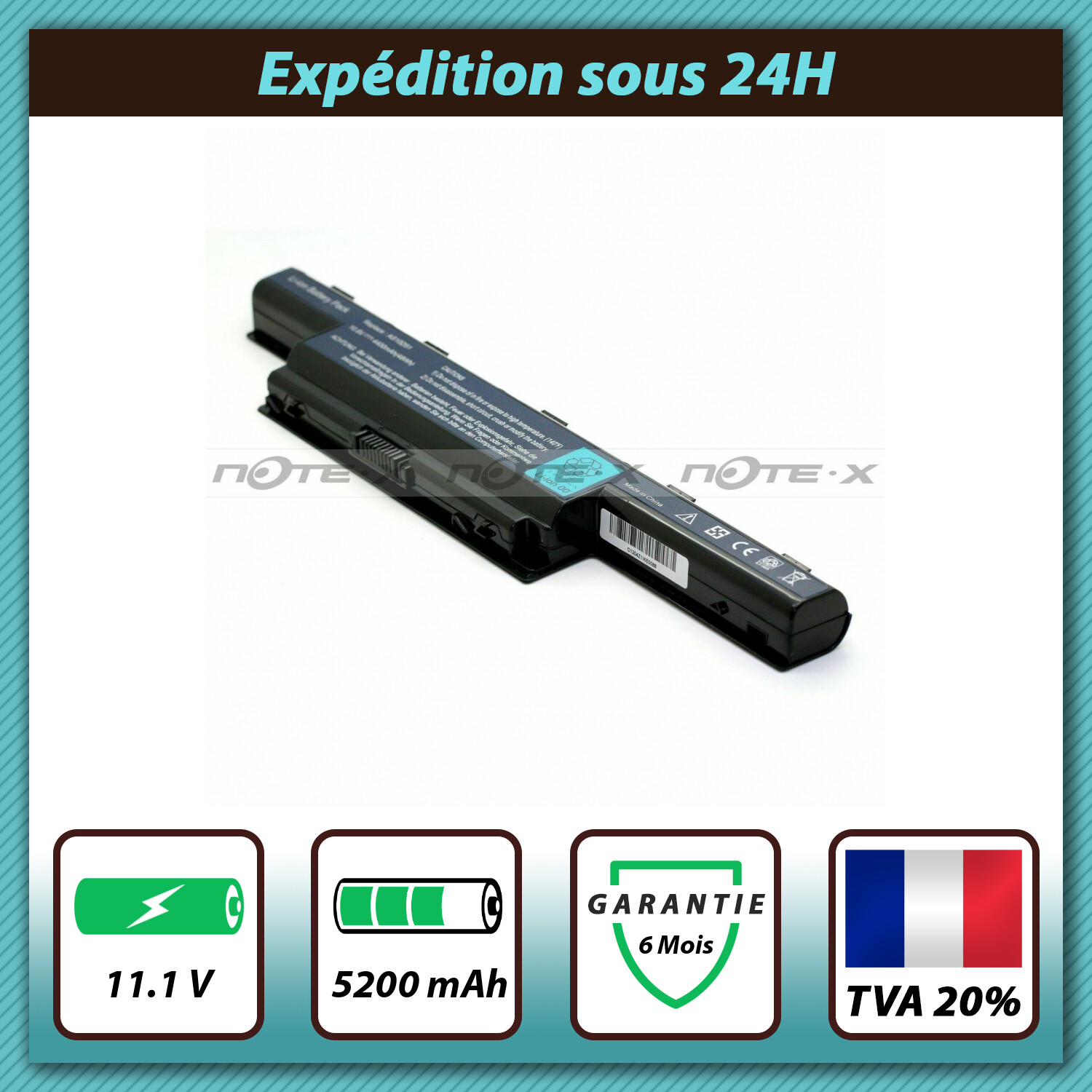 Batterie pour Packard Bell EasyNote TS13HR pour travailler en voyage